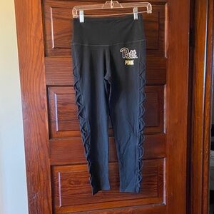 PINK Victoria's Secret Black Leggings with Logo Detail